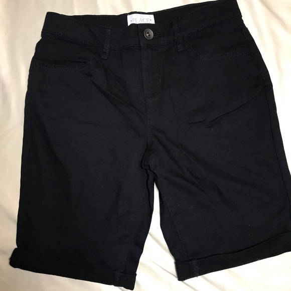 2 Children’s Place shorts, black size 10 - Picture 1 of 7